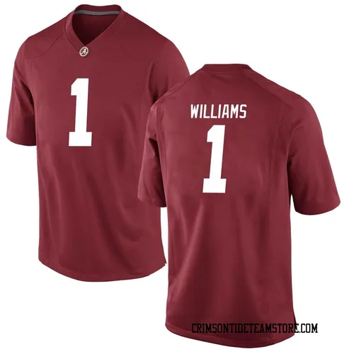 Men's Jameson Williams Alabama Crimson Tide Game Crimson Football College Jersey
