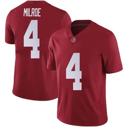 Youth Nike Jalen Milroe Alabama Crimson Tide Limited Crimson Football College Jersey